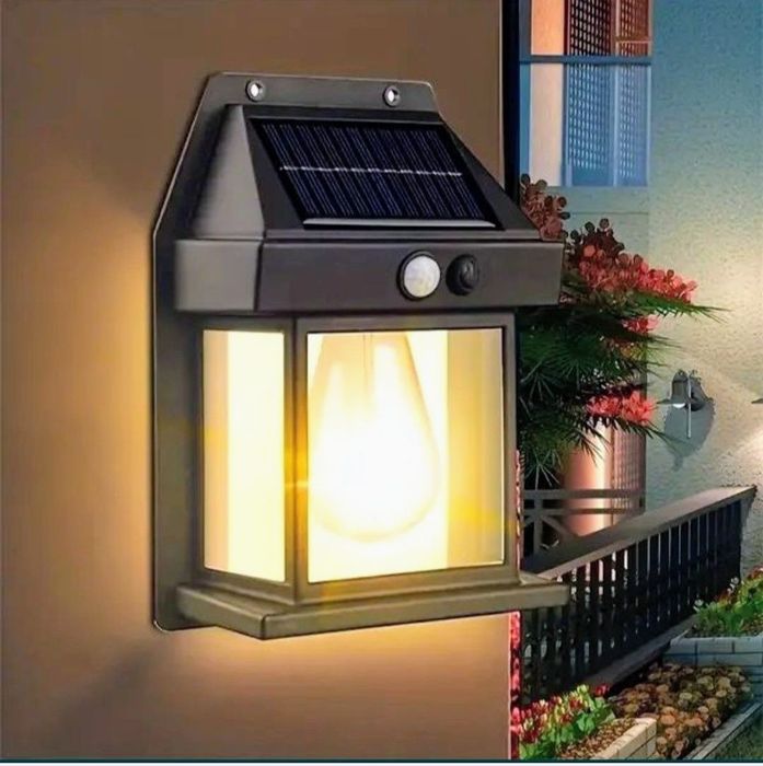 Вуличний ліхтар на сонячних батареях з датчиком руху COBA BK-888 kt666