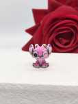 Piękny różowy charms Lilo i Stitch - Angel s925