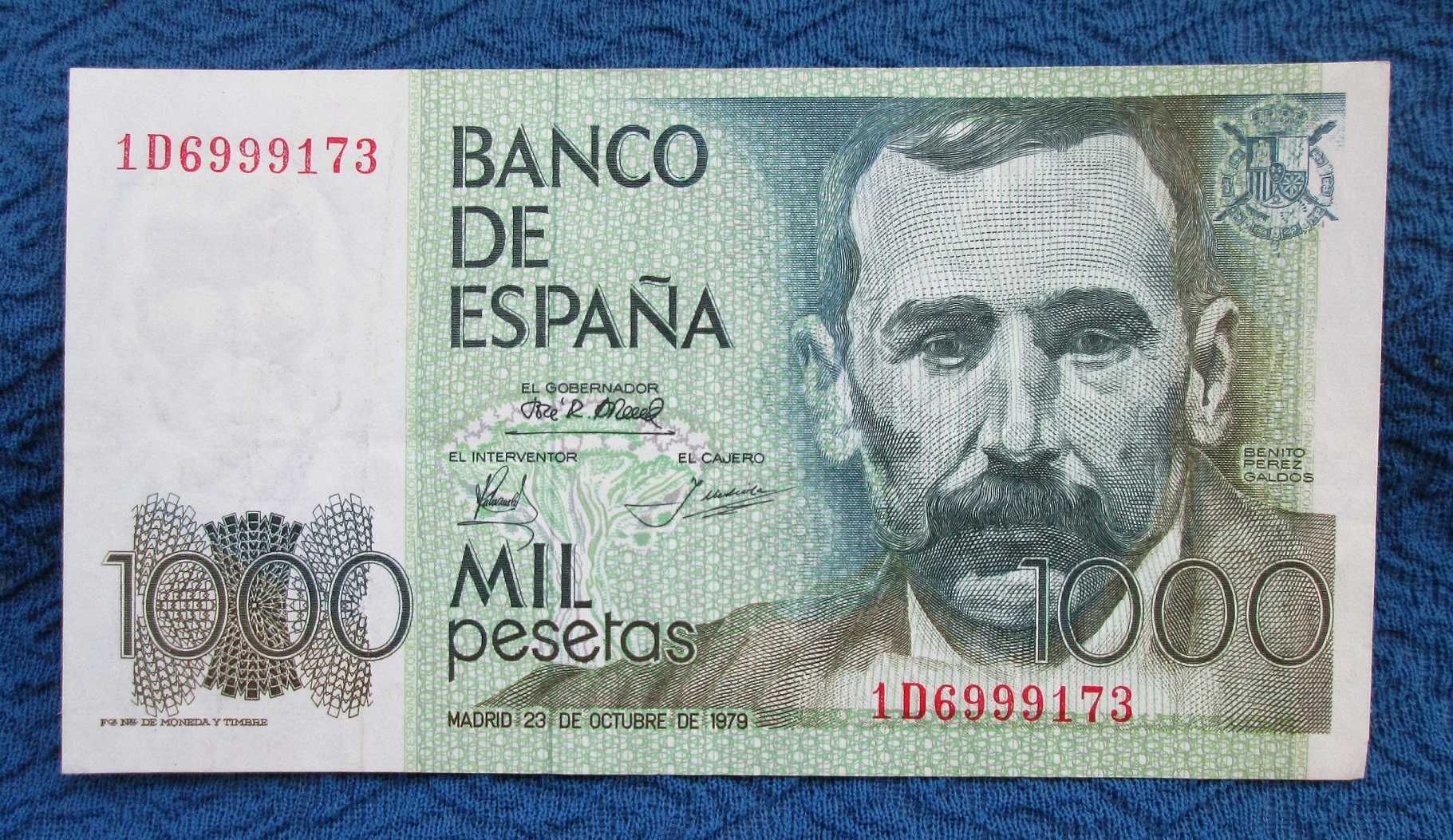 Nota de 1000 pesetas 1979 serie 1D