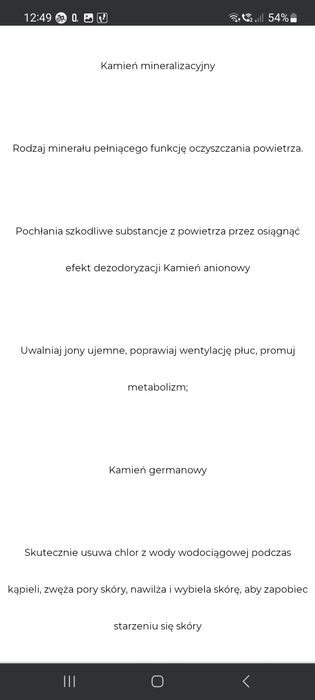 Zmineralizowana słuchawka prysznicowa Nowa