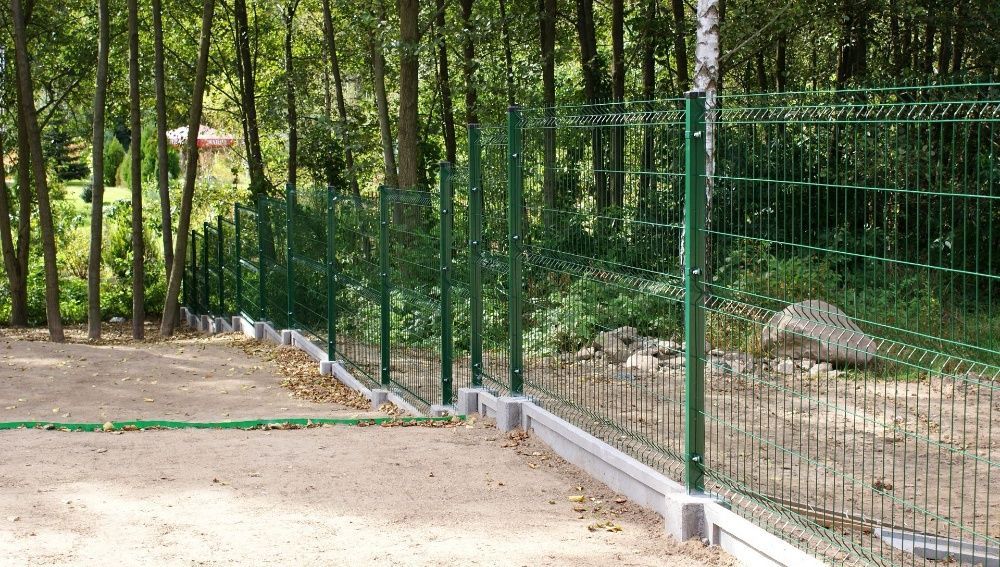 Panel Ogrodzeniowy, Panele Fi5 Ocynk+kolor 1.5m + Podmurowka