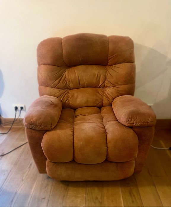 Fotel relax relaks rozkładany bujany lazy boy niesamowicie miękki