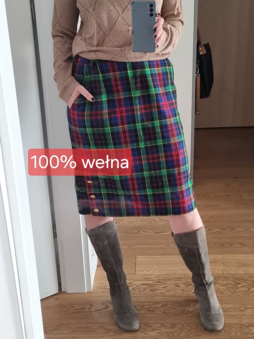 Spódnica wełmiana vintage