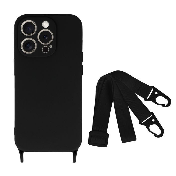 Strap Silicone Case Do Iphone 14 Pro Wzór 2 Czarny