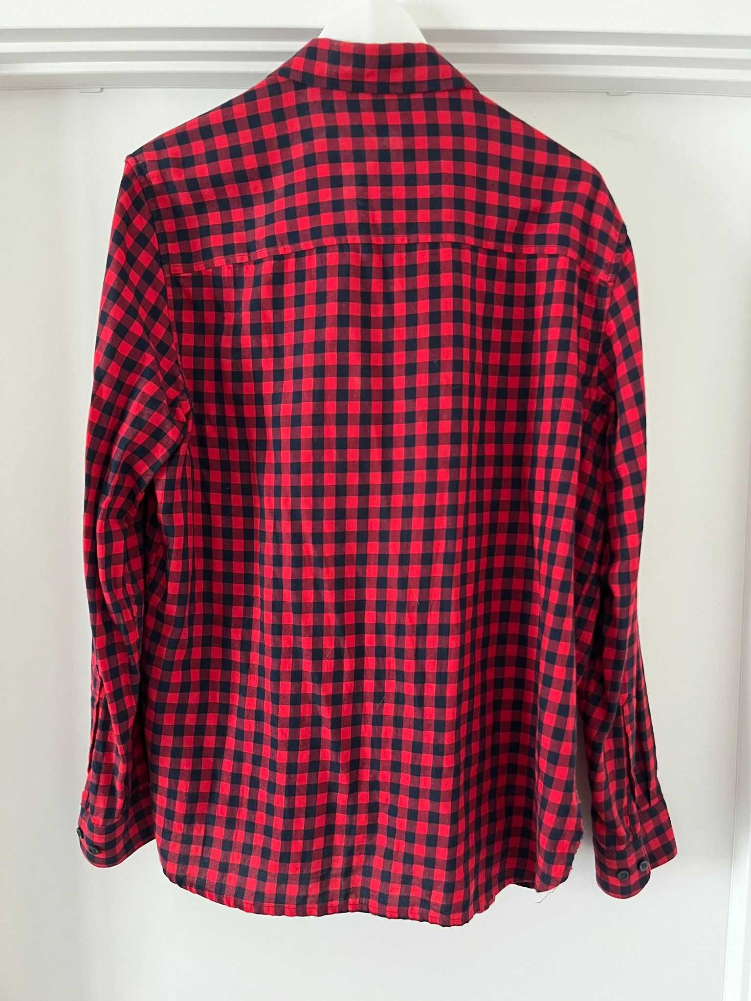 Camisa xadrez Vermelho e Preto H&M Tamanho M