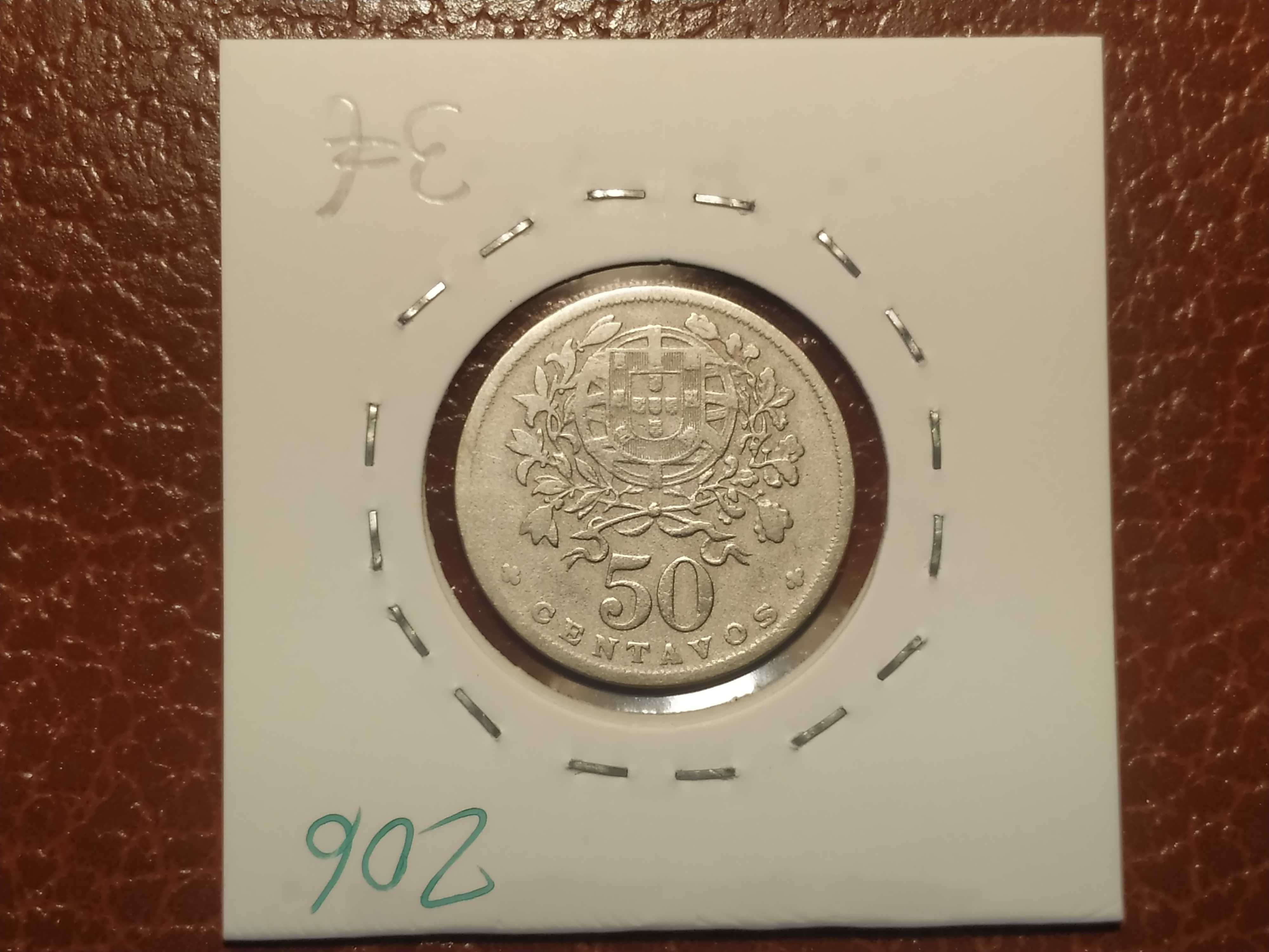 206 Portugal - moeda de 50 centavos de 1935 (alpaca)