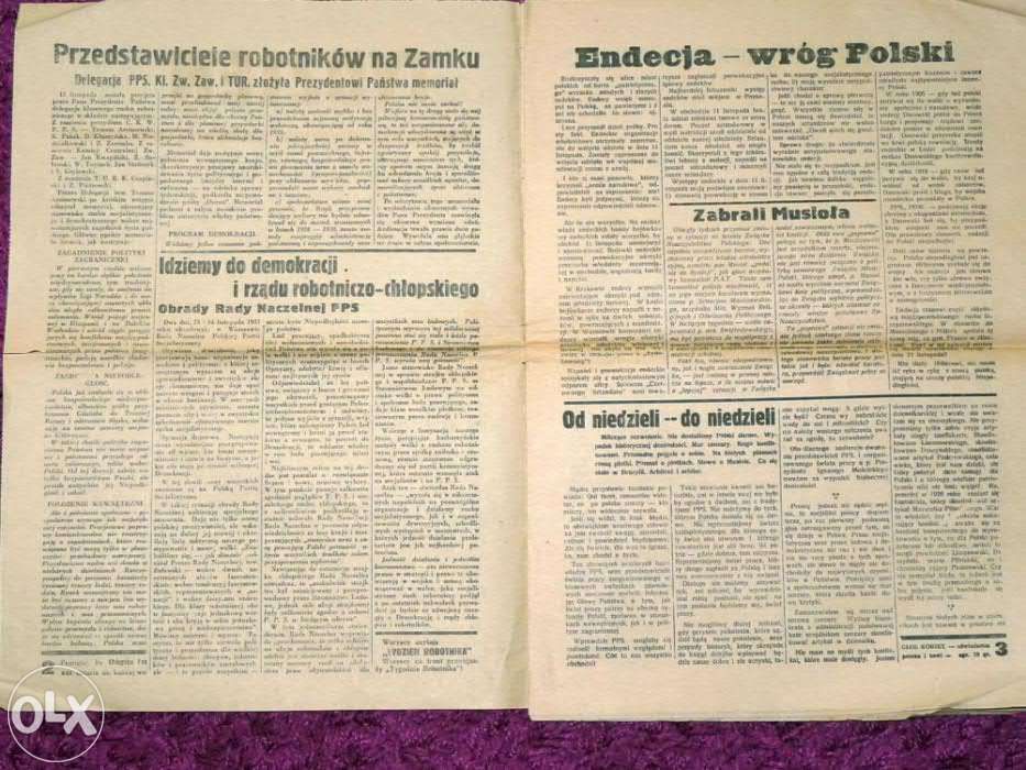 Tydzień Robotnika nr 49 z 21.11.1937 - gazeta socjalistyczna
