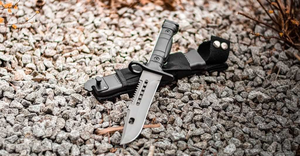 Nóż Taktyczny Wojskowy Ostry Kabura Bagnet K25 Solidny Survival Osełka