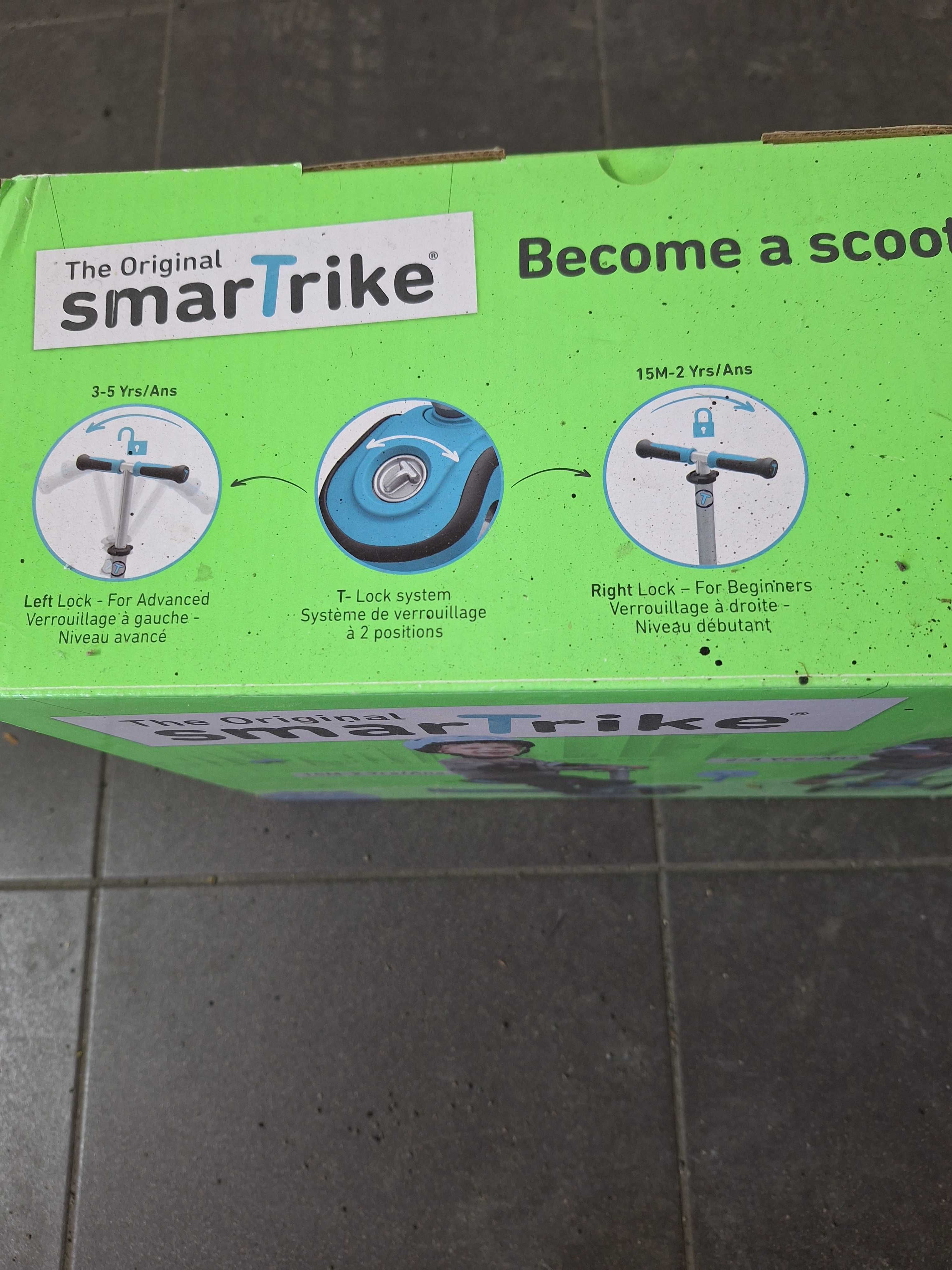 Zestaw Hulajnoga jeździk SMART TRIKE Scooter T1 niebieska