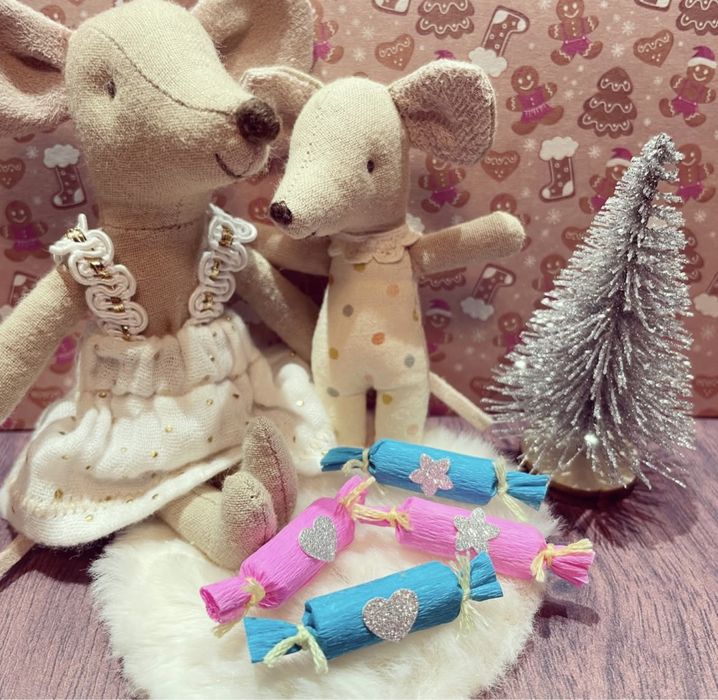 Zestaw 4 prezentów dla myszki maileg lalki barbie na prezent NOWE