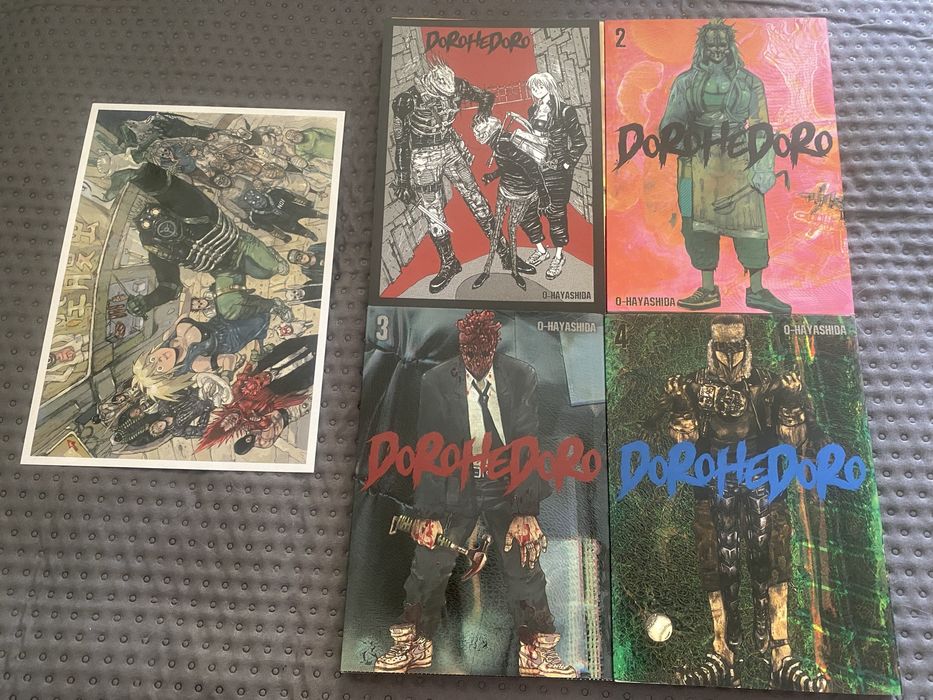 Manga Dorohedoro tomy 1-4 + karta festiwalowa i dodatek z 1 tomu