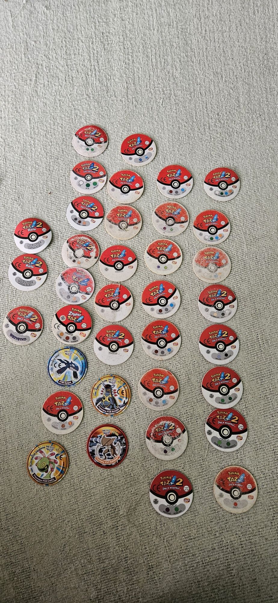 Pokemon tazo zestaw