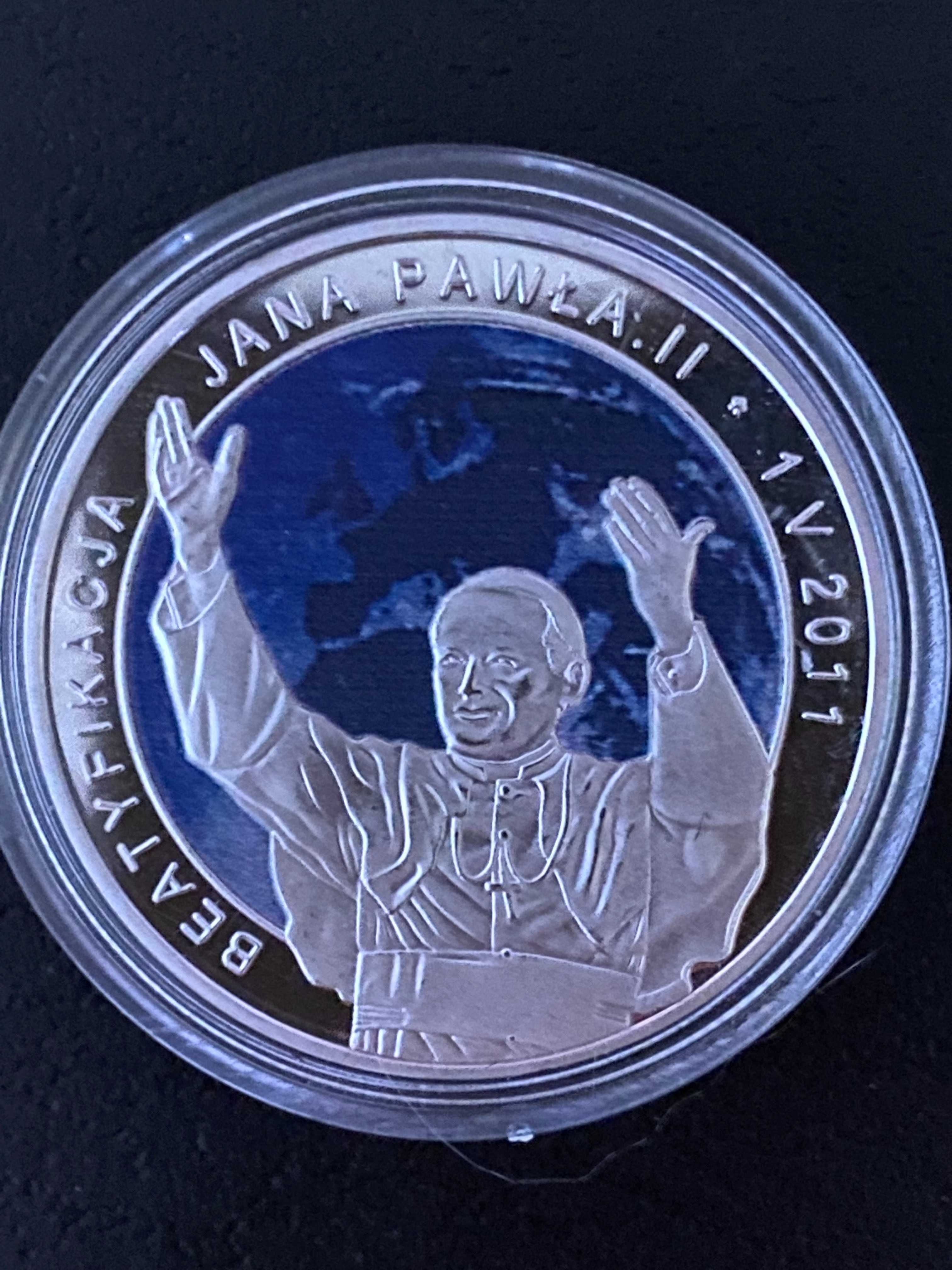 Moneta 20 zł Beatyfikacja Jana Pawła II srebrna