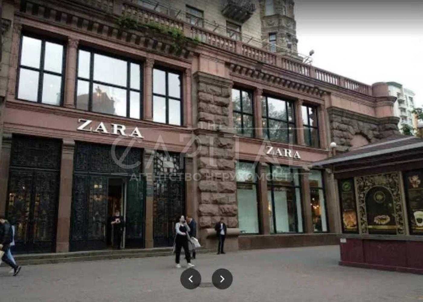 Оренда приміщення Zara 1915м2 фасад Хрещатику з найбільшою прохідністю