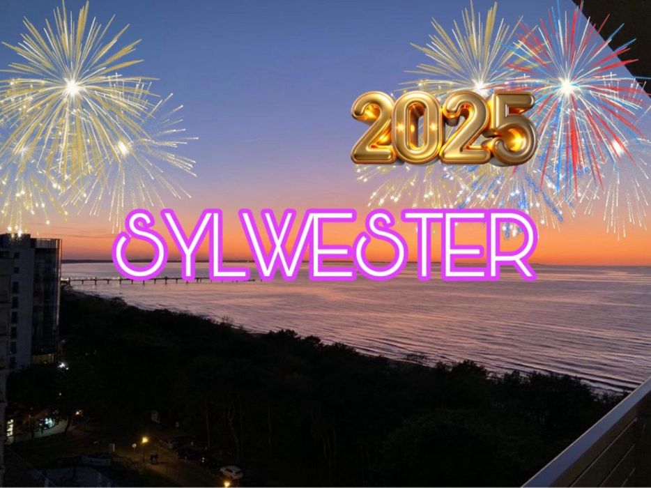 Sylwester  z widokiem na morze,przy plaży, Święta