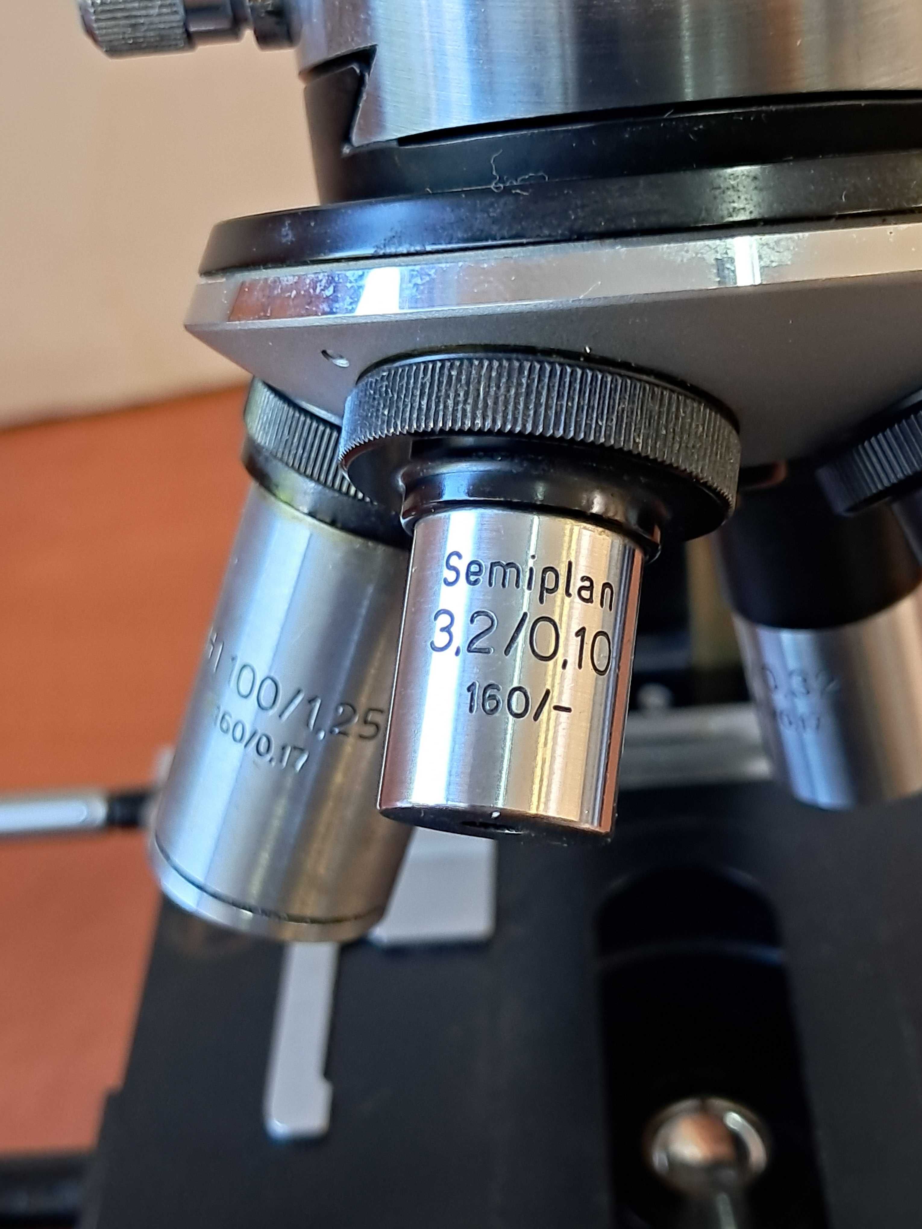 Mikroskop biologiczny Carl Zeiss Jena + skrzynka transportowa - klasyk