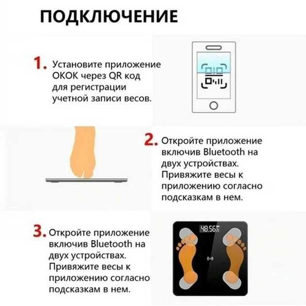 Розумні ваги підлоги Bluetooth  SmartFit з додатком весы напольные