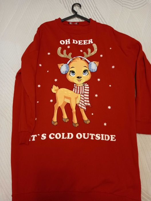 Camisola longa natalícia senhora, usada uma vez da New Yorker