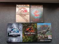 Zestaw filmów Jurassic Park/Jurassic World Blu-ray oraz DVD