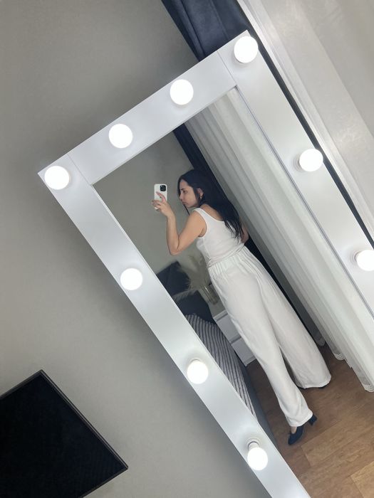 20 розмір широкі палаццо батал 54 штани білі брюки висока посадка