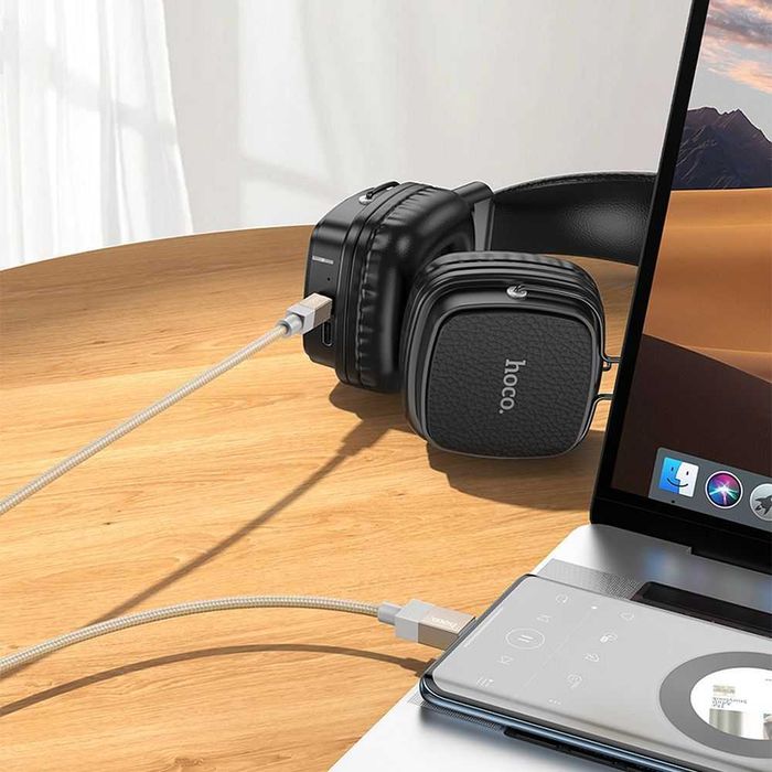 HOCO Kabel AUX adapter USB Typ C - Jack 3,5mm 1m czarny