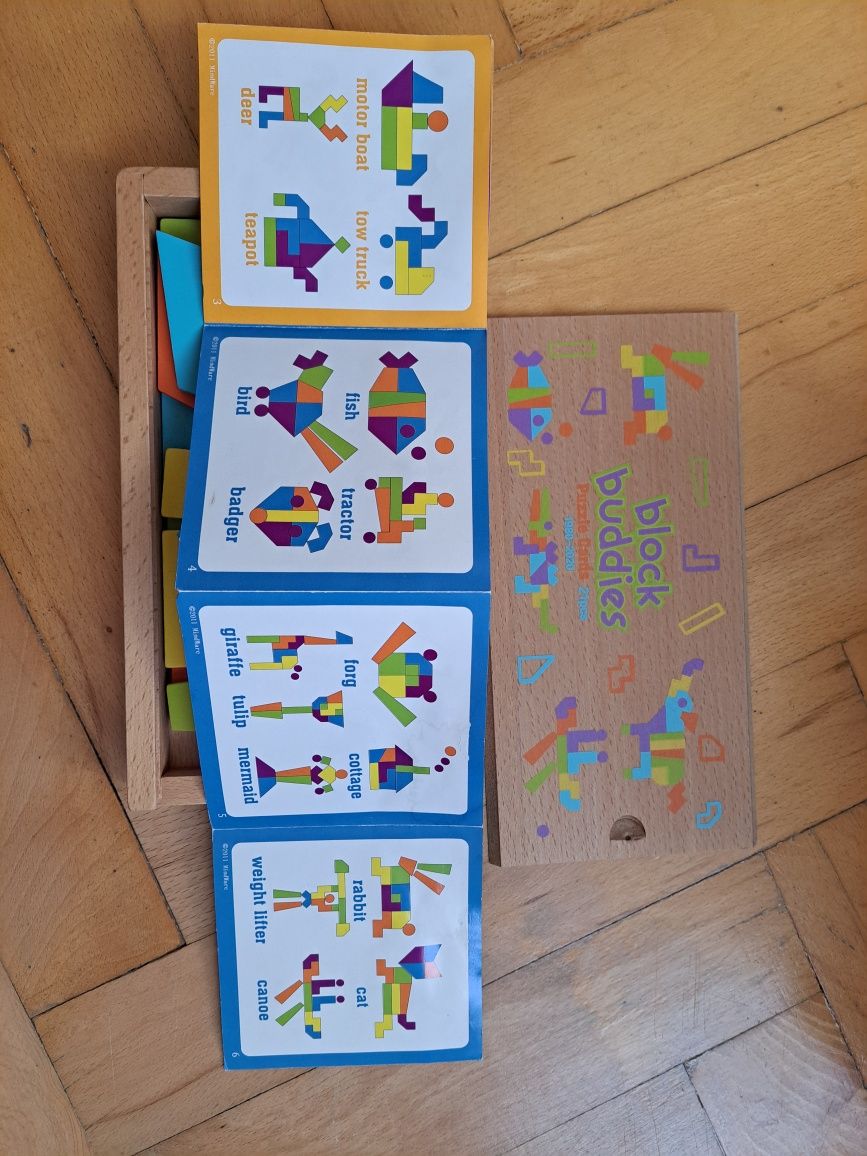 Drewniane Klocki Tangram Puzzle