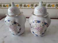 Conjunto 2 potes porcelana Limoges, nunca usados