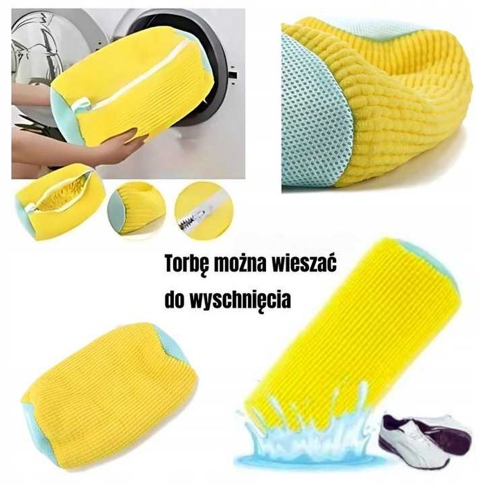 Worek torba do prania butów z mikrofibrą na zamek