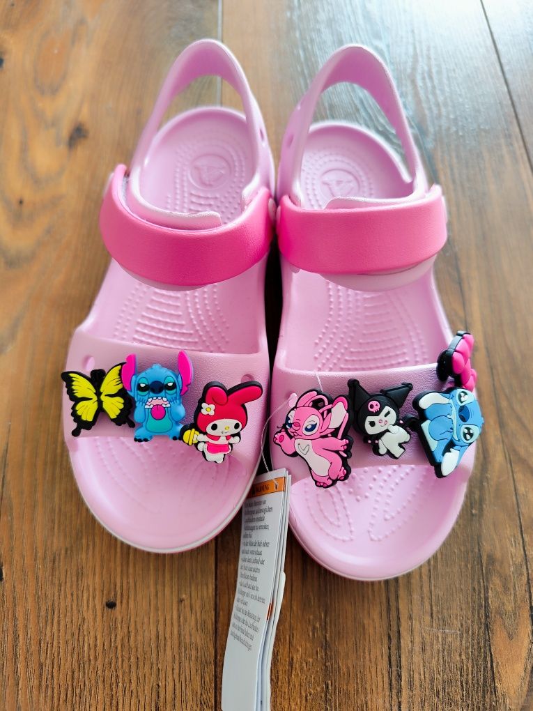Crocs J1 32 33 sandały gumowe do wody Stitch angel kuromi