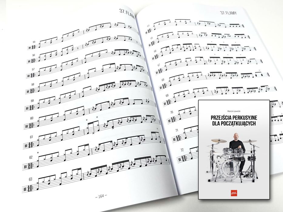Ksiażka z nutami dla perkusisty: Przejścia perkusyjne dla początkujący
