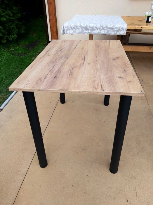 Biurko, Nowy stół 100 x 67,5 cm noga  czarny pół mat, tylko wysyłka