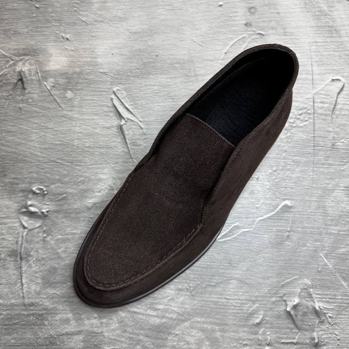 Ботинки Зимние ЛОФЕРЫ Замшевые мужские LORO PIANA! Замша + БАЙКА!