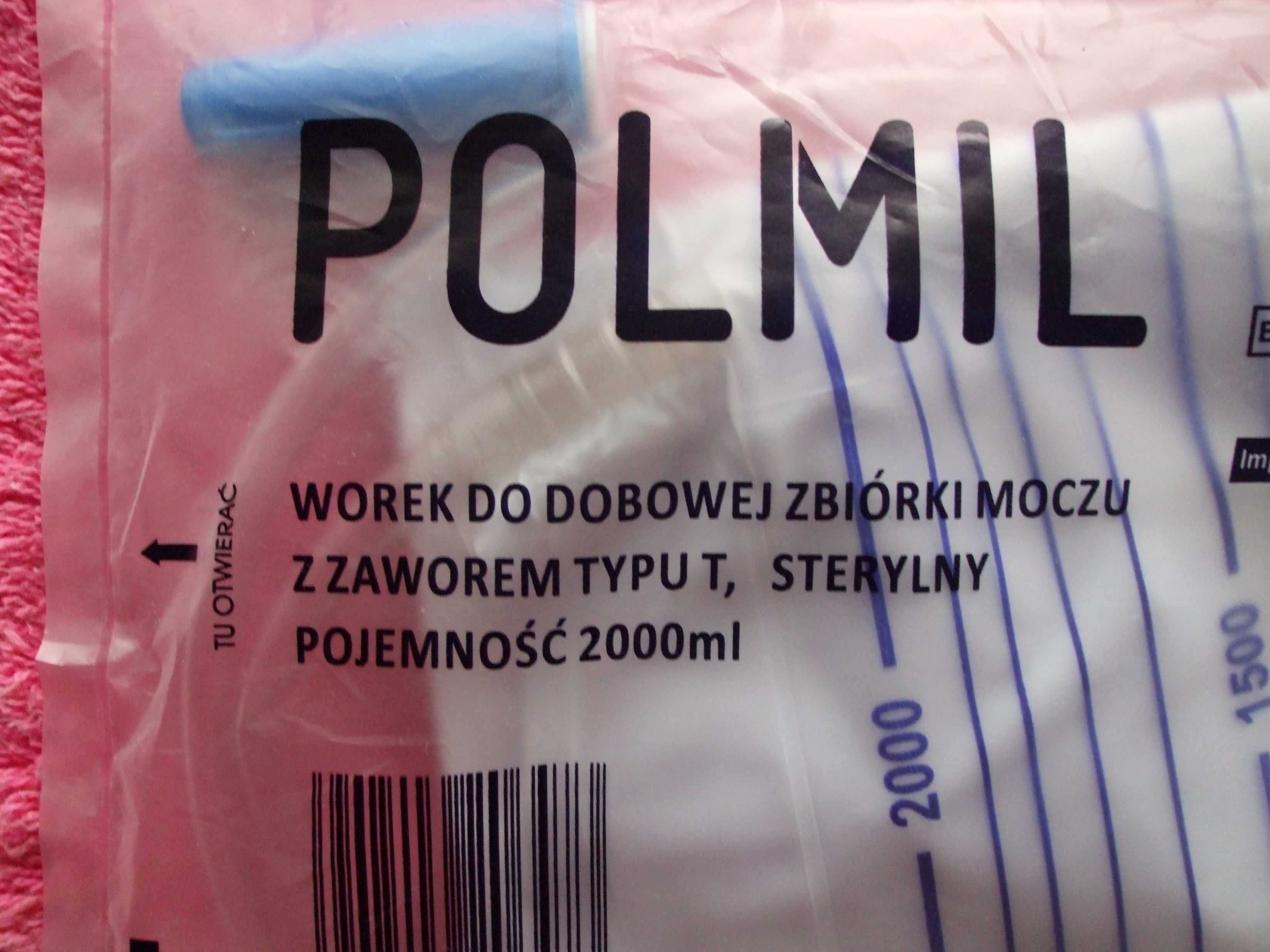 Worki do dobowej zbiórki moczu Polmil  9 sztuk.