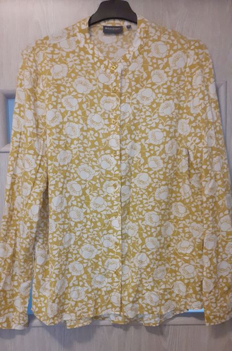 Koszula damska bluzka vintage oversize 38 40 M L bluzka miodowa kwiaty