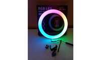 Светодиодная разноцветная кольцевая лампа селфи кольцо 26 см