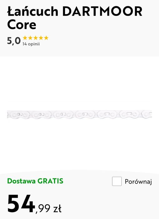 SPRZEDAM Łańcuch dartmoor core Biały