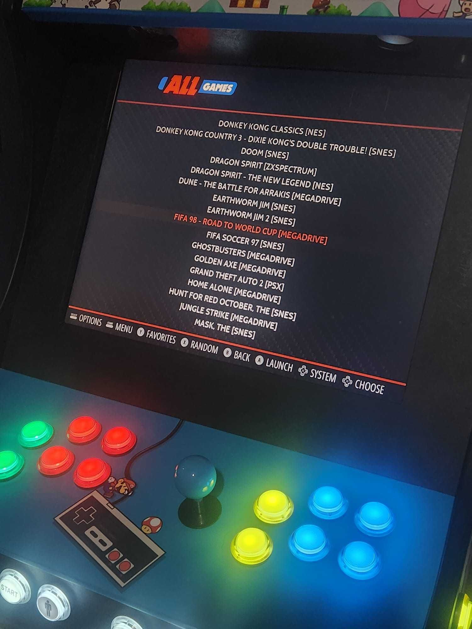 Konsola Arcade Retro RETROPIE ps, amiga, atari, nes, snes, megadrive
