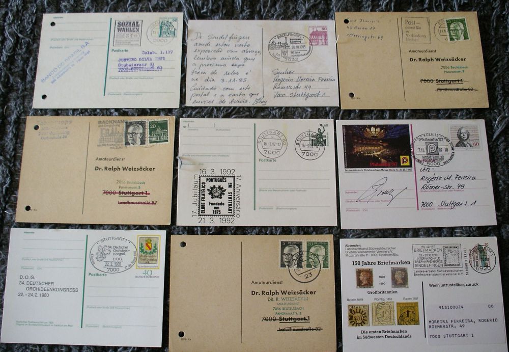 postais com selos