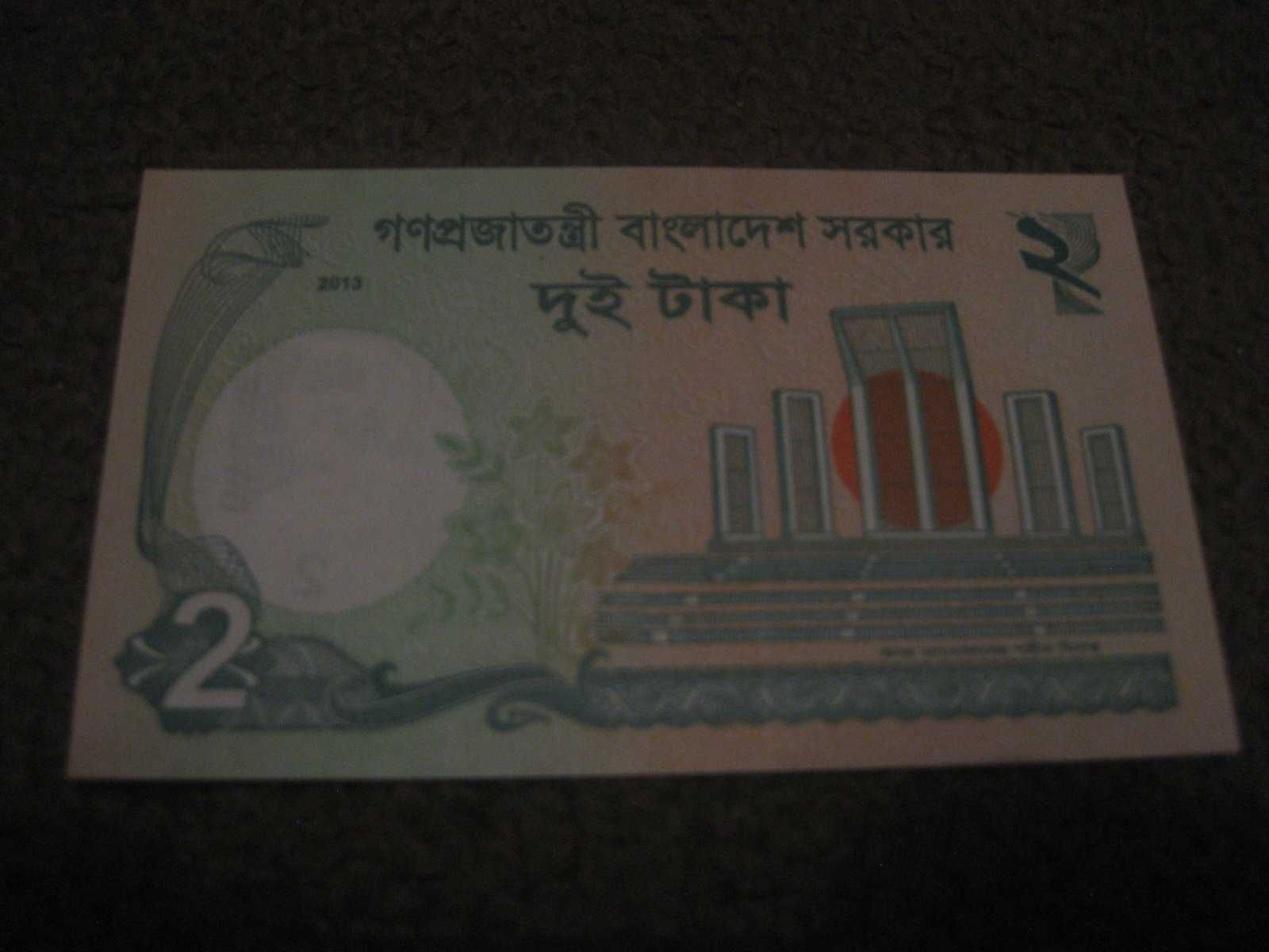 Nota do Bangladesh "2 Taka" UNC