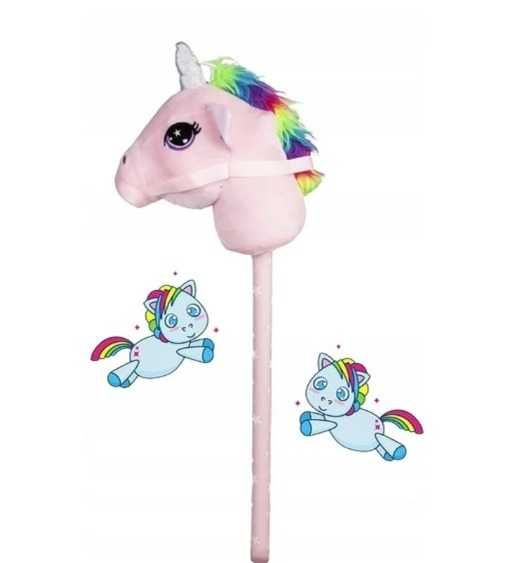 Koń na kiju zabawka głowa konia hobby horse z dźwiękiem