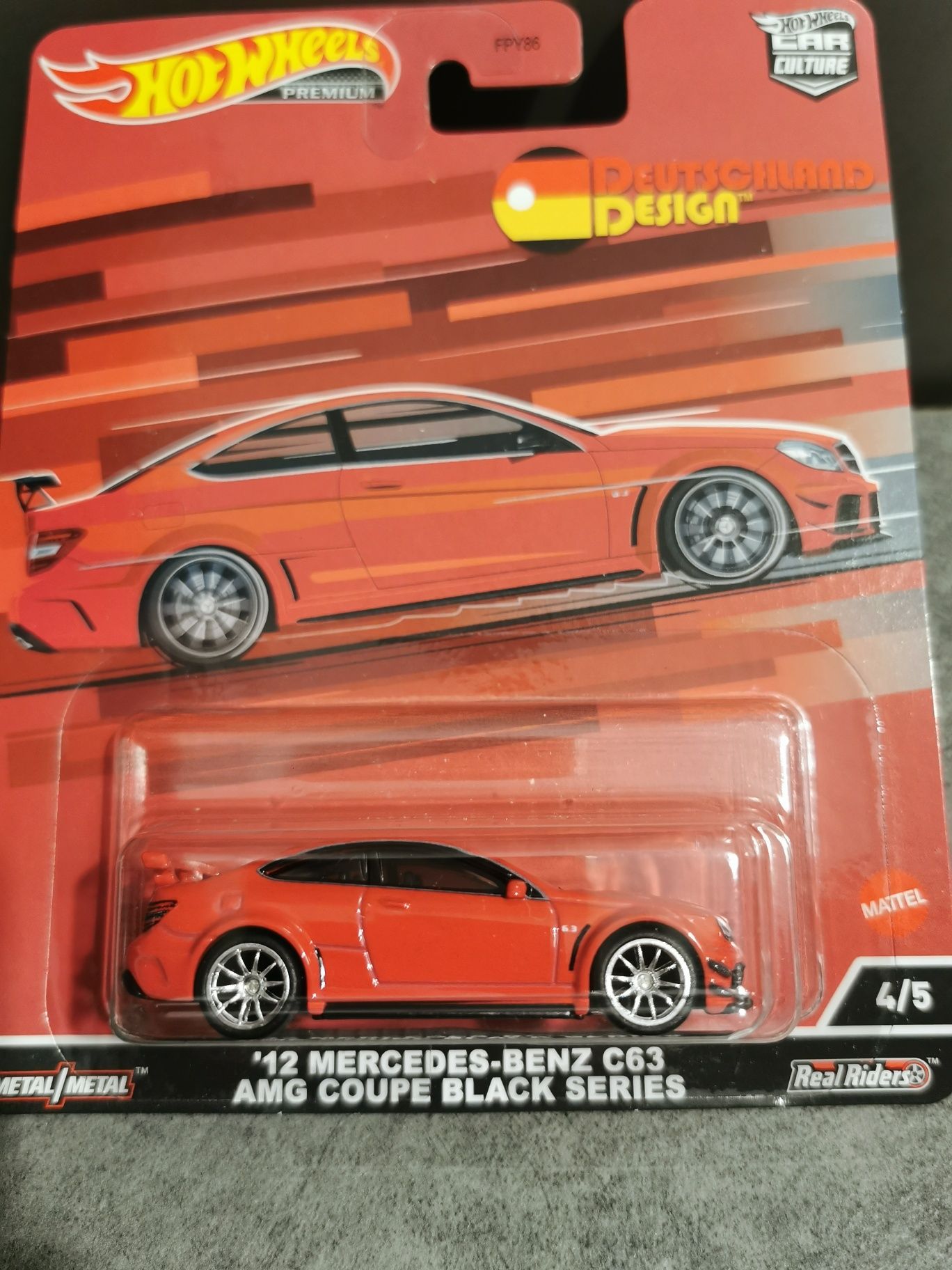 Hot Wheels Premium 12 Mercedes-Benz C63 AMG Coupe Black Series Car Cul