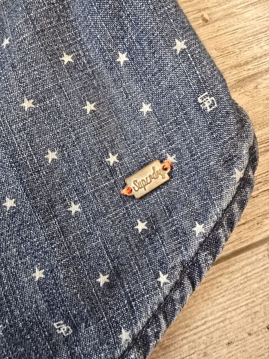 Koszula jeansowa Superdry gwiazdki granatowa M
