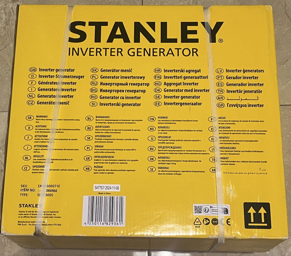 Генератор Stanley SIG 1900S (1880 Вт) (бензин, инверторный) ОРИГІНАЛ!