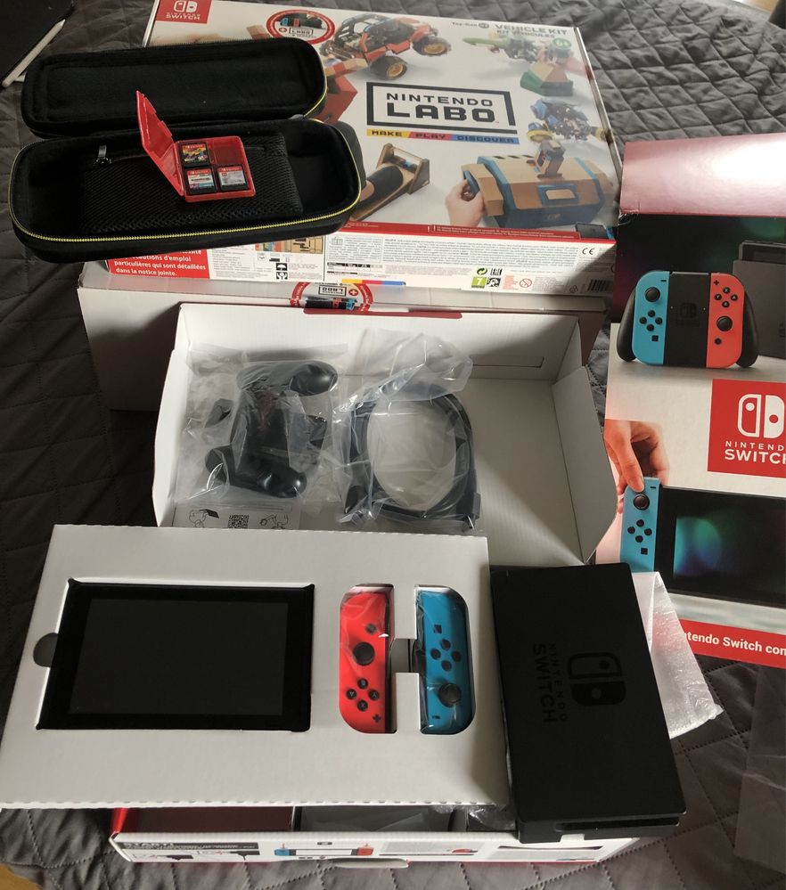 Konsola Nintendo Switch+gry+LABO