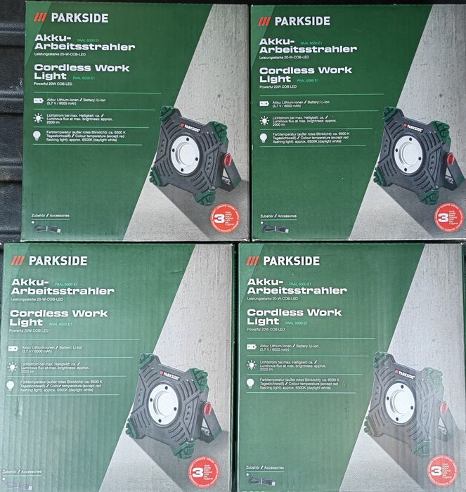 Аккумуляторный LED прожектор Parkside PAAL 6000 E1/Повербанк фонар