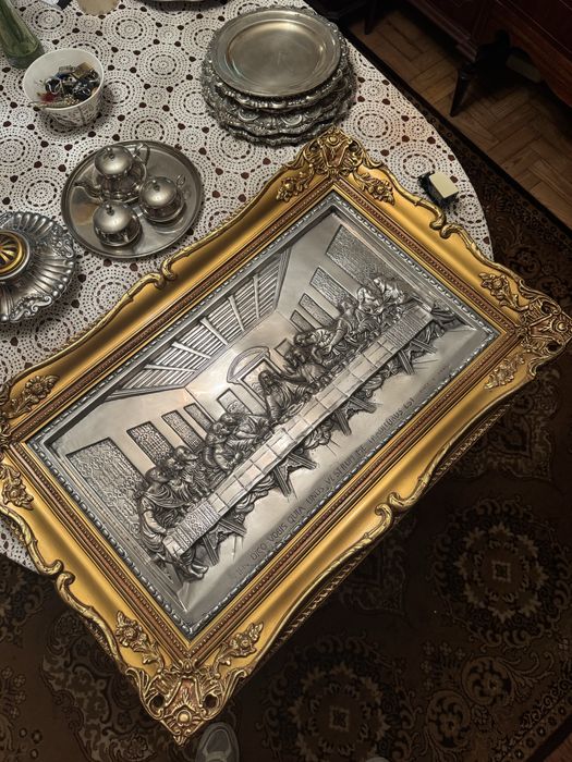 Quadro Ultima Ceia em Prata