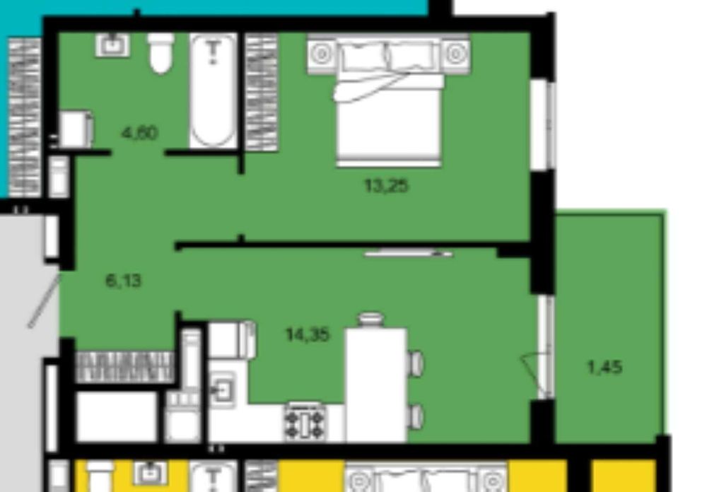 Продаж 1 кімнатної квартири з ремонтом в Ужгороді , ЖК Continent West