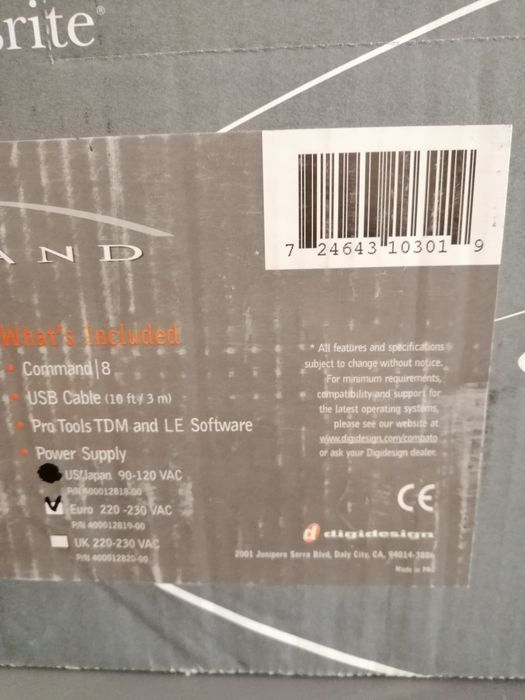 Vendo controlador de mix de áudio Digidesign Command 8