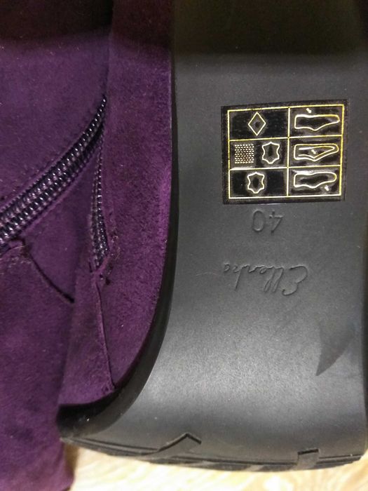 Сапоги натуральная замша фирма Ellenka. Размер 40