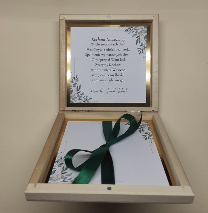 Skrzyneczka na wesele, pamiątka na ślub